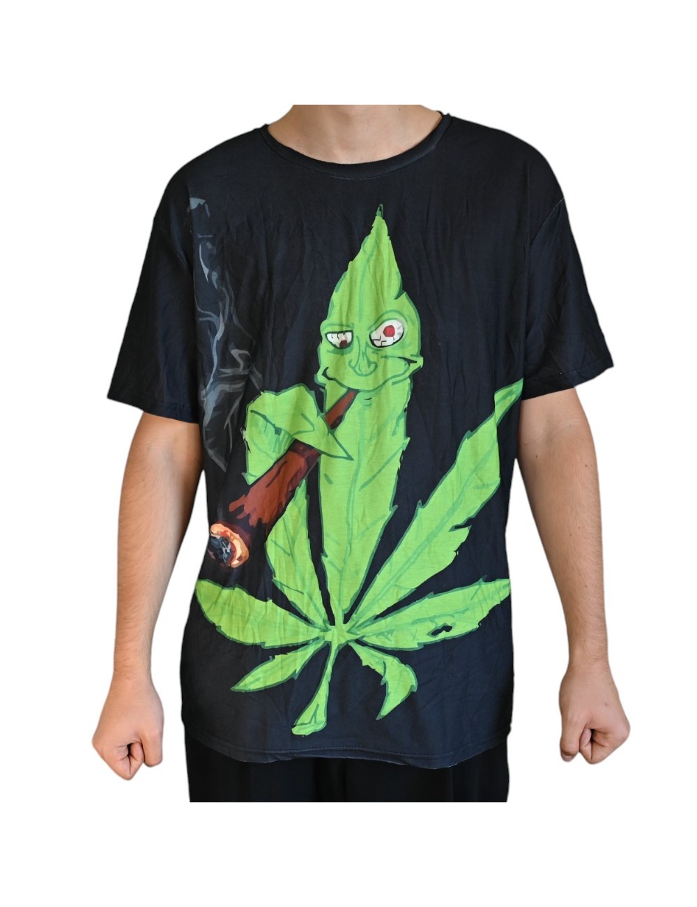 T-Shirt Cannabis-Blatt Cartoon