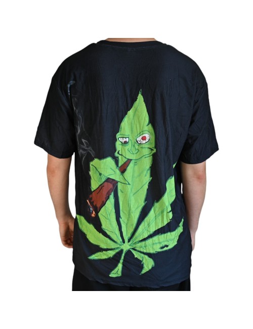 T-Shirt Cannabis-Blatt Cartoon