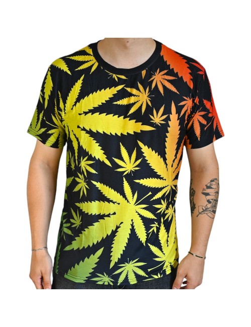 T-Shirt Buntes Cannabis
