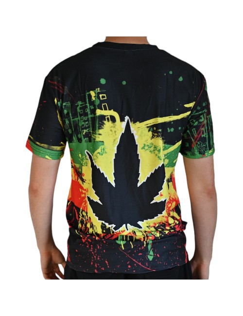 T-Shirt Cannabis Rasta Malerei