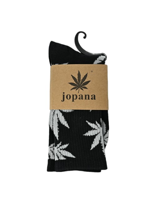 Hohe Cannabis-Socken schwarz