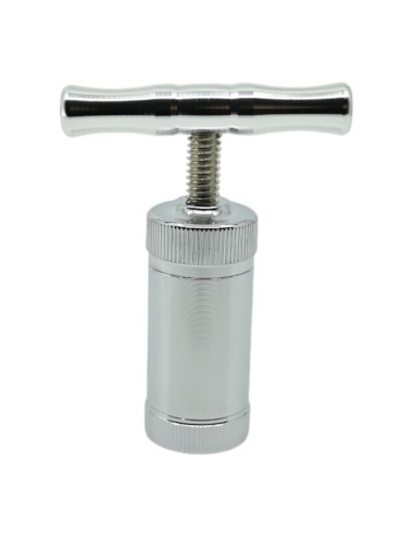 Silberfarbene Zink-Pollenpresse - 2,8 cm Zylinder