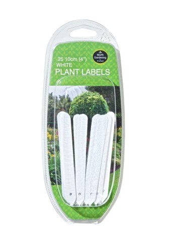Weiße Pflanzenetiketten 10cm Set von 25