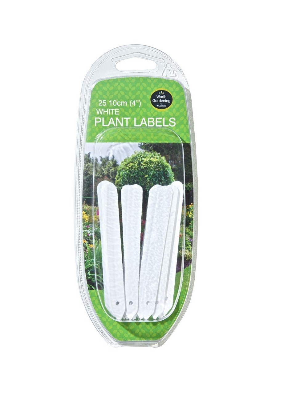 Weiße Pflanzenetiketten 10cm Set von 25