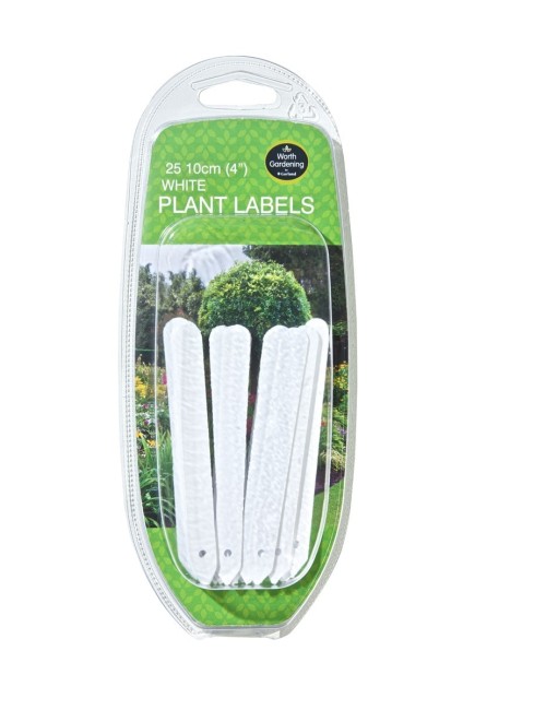 Weiße Pflanzenetiketten 10cm Set von 25
