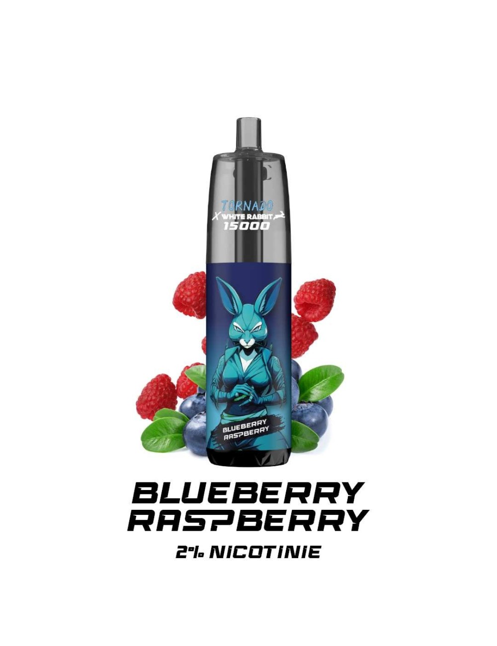 Puff WHITE RABBIT x TORNADO 15000 Blaubeere Himbeere