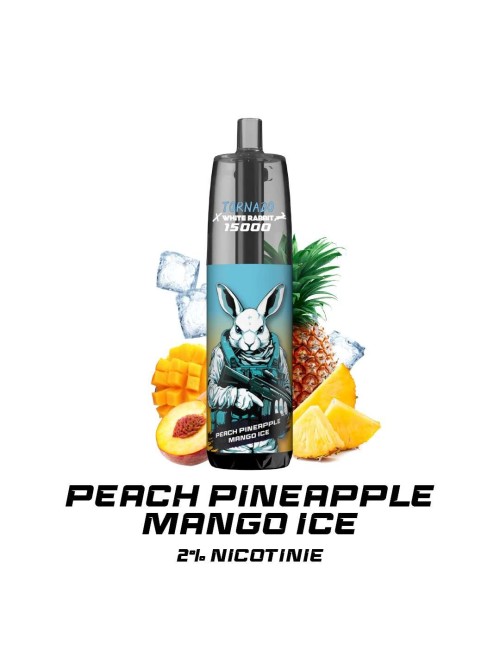 Puff WHITE RABBIT x TORNADO 15000 Pfirsich Ananas Mango Eis