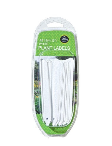 Weiße Pflanzenetiketten 13cm 25er Set