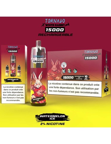 Puff WHITE RABBIT x TORNADO 15000 Wassermelonen-Eis