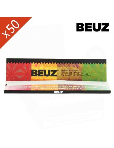 Schachtel mit 50 Beuz Bio-Hanf-Blättchen King Size