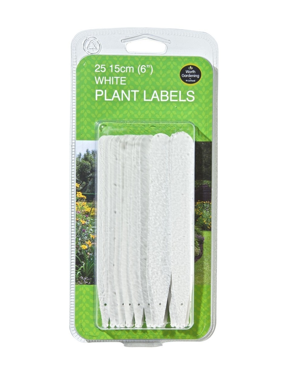 Weiße Pflanzenetiketten 15cm Set von 25