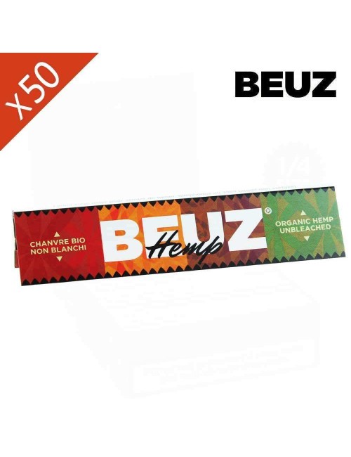Schachtel mit 50 Beuz Bio-Hanf-Blättchen King Size