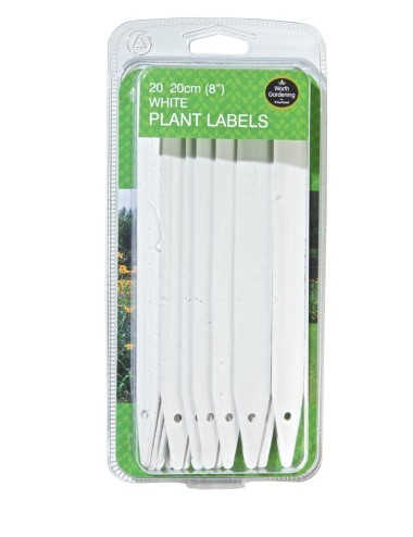 Weiße Pflanzenetiketten 20cm Set von 20