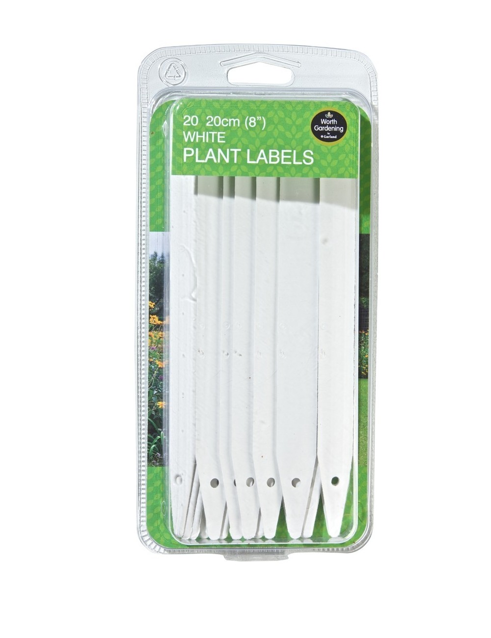 Weiße Pflanzenetiketten 20cm Set von 20
