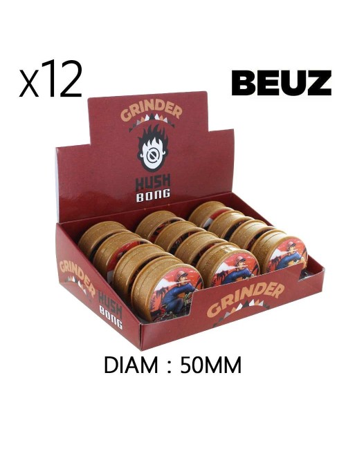 Schachtel mit 12 Hanf-Grinder Bike Biologisch abbaubar Braun 50mm