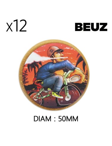 Schachtel mit 12 Hanf-Grinder Bike Biologisch abbaubar Braun 50mm