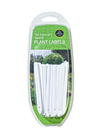 Weiße Pflanzenetiketten 10cm Set von 50