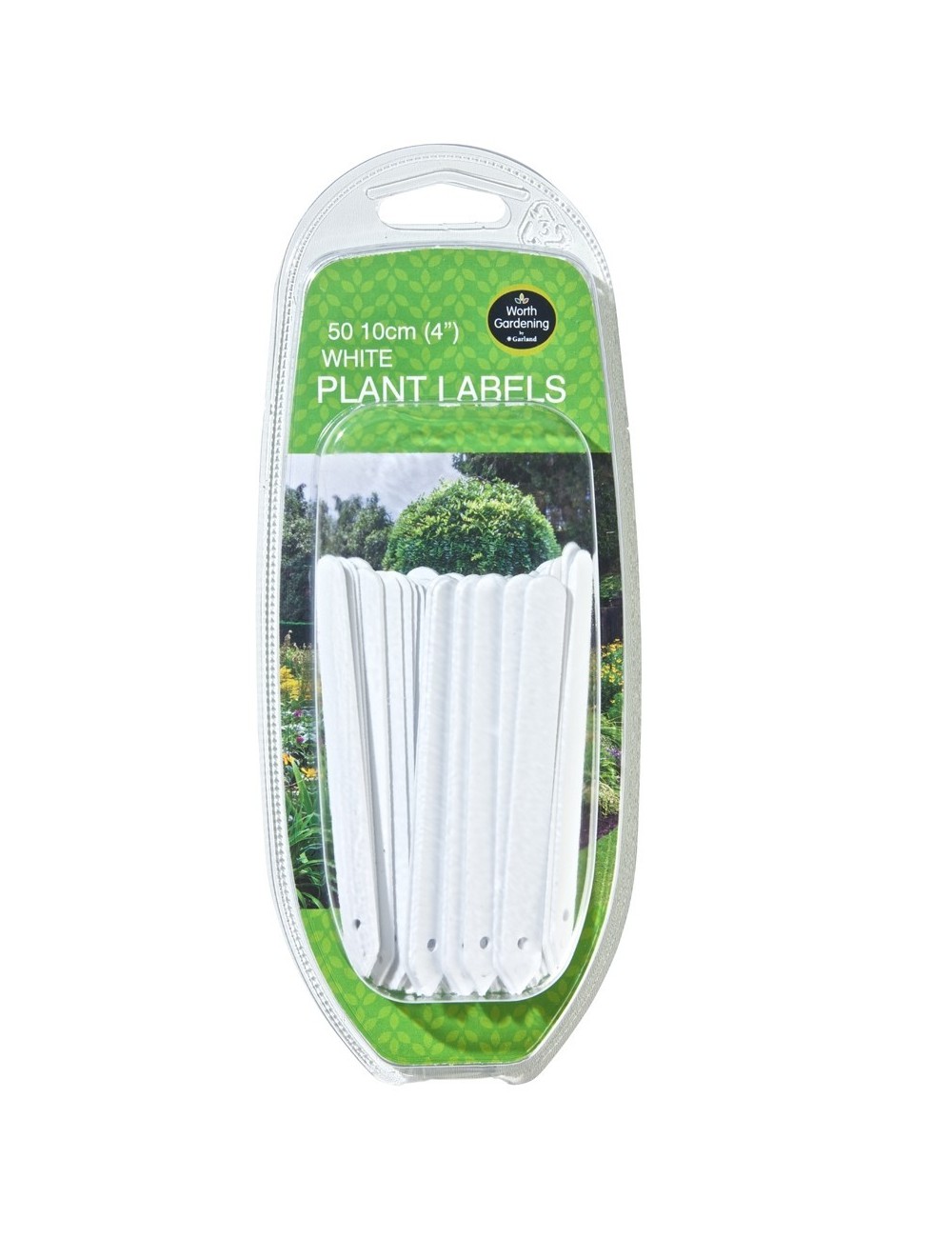 Weiße Pflanzenetiketten 10cm Set von 50