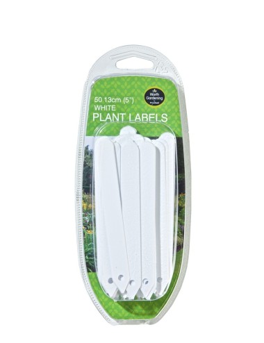 Weiße Pflanzenetiketten 13cm 50er Set