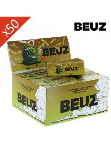 Box mit 50 perforierten Filtertips Brown Buds BEUZ