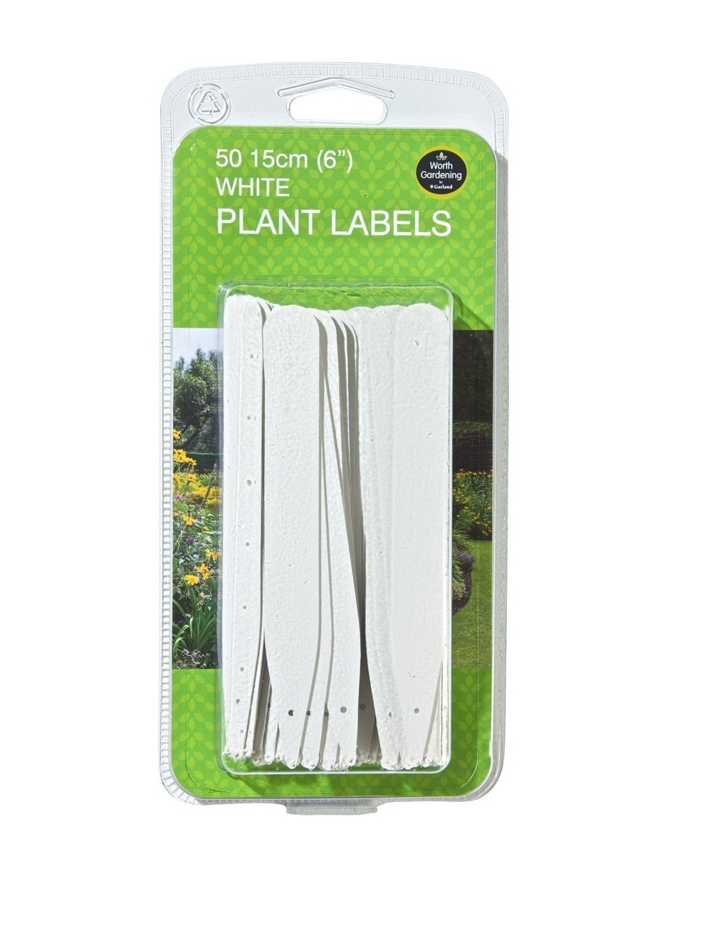 Weiße Pflanzenetiketten 15cm Set von 50