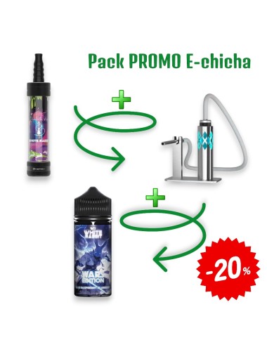 E-Shisha-Set White Rabbit Air Gebürstetes Metall