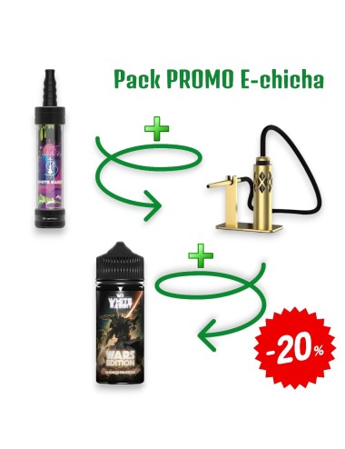 Pack E-Shisha Rot Weiß Air Rabbit Gold