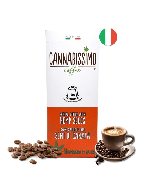 Hanfsamen-Kaffee Cannabissimo - 10 Kapseln