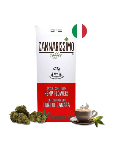 Hanfblüten-Kaffee Cannabissimo - 10 Kapseln