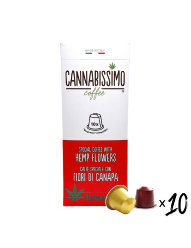 Hanfblüten-Kaffee Cannabissimo - 10 Kapseln