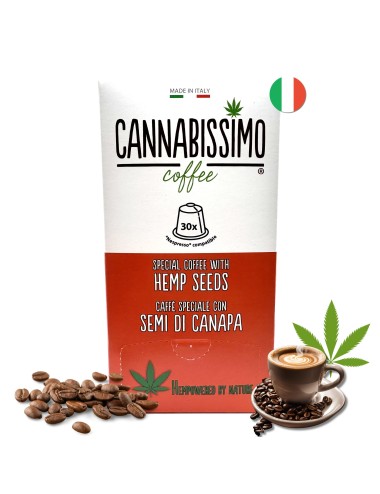 Hanfsamen-Kaffee Cannabissimo - 30 Kapseln