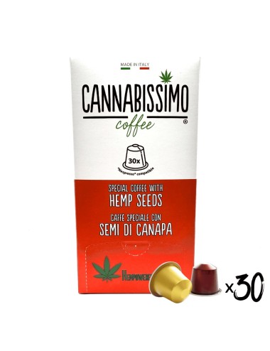 Hanfsamen-Kaffee Cannabissimo - 30 Kapseln