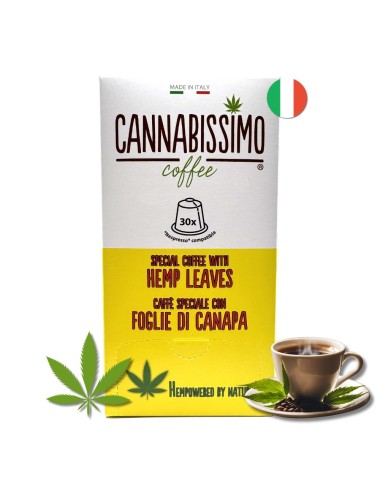 Hanfblätter-Kaffee Cannabissimo - 30 Kapseln