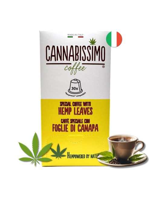 Hanfblätter-Kaffee Cannabissimo - 30 Kapseln