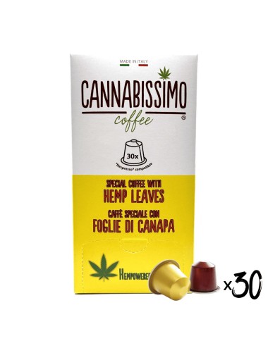 Hanfblätter-Kaffee Cannabissimo - 30 Kapseln