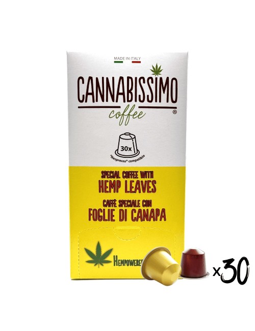 Hanfblätter-Kaffee Cannabissimo - 30 Kapseln