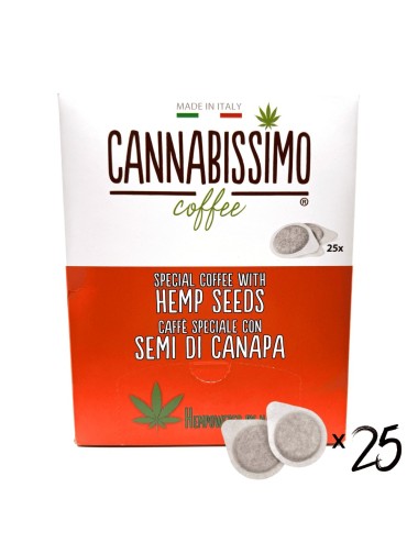 Hanfsamen-Kaffeepads Cannabissimo - 25 Pads