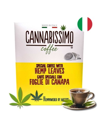 Hanfblatt-Kaffeepads Cannabissimo - 25 Pads