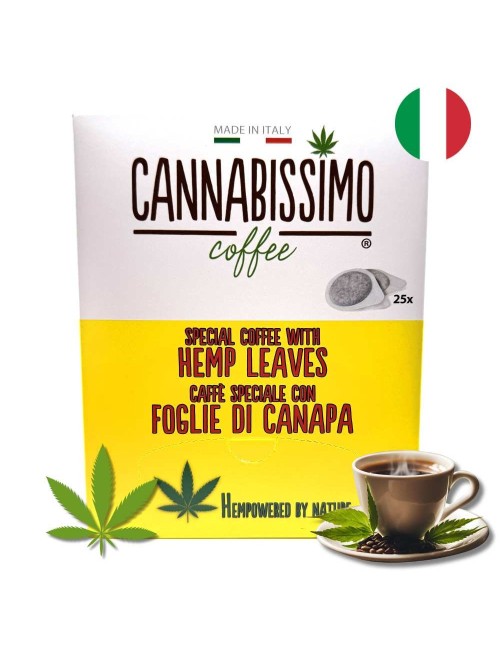 Hanfblatt-Kaffeepads Cannabissimo - 25 Pads