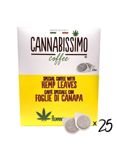 Hanfblatt-Kaffeepads Cannabissimo - 25 Pads