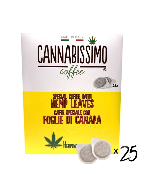 Hanfblatt-Kaffeepads Cannabissimo - 25 Pads