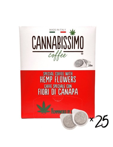 Hanfblüten-Kaffeepads Cannabissimo - 25 Pads