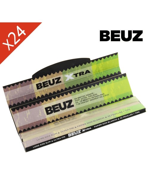 Slim Long Beuz Blättchen 125mm Braun - Box mit 24 Heftchen