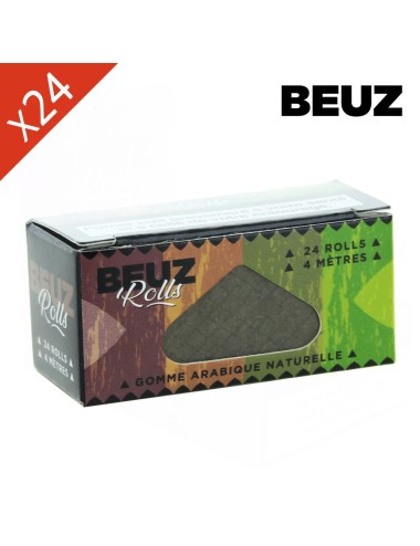 Schachtel mit 24 Rollen ungebleichtes braunes Slim BEUZ Blättchen