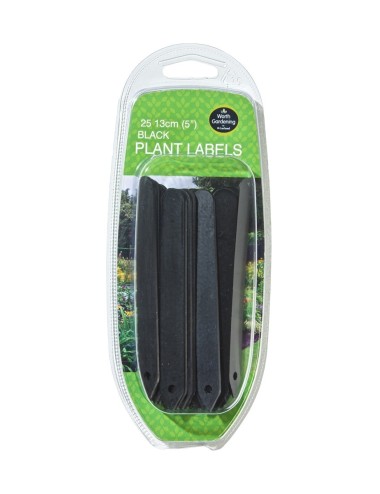 Schwarze Pflanzenetiketten 13cm Set von 25