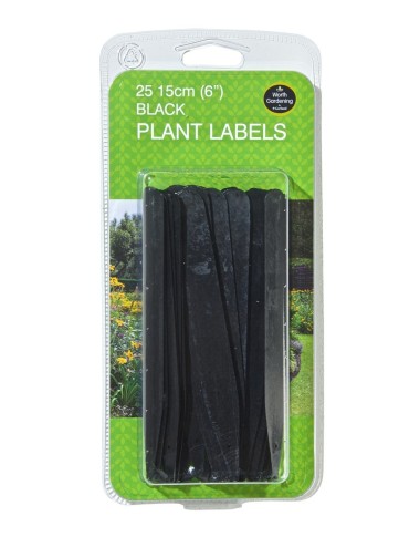 Schwarze Pflanzenetiketten 15cm 25er Set