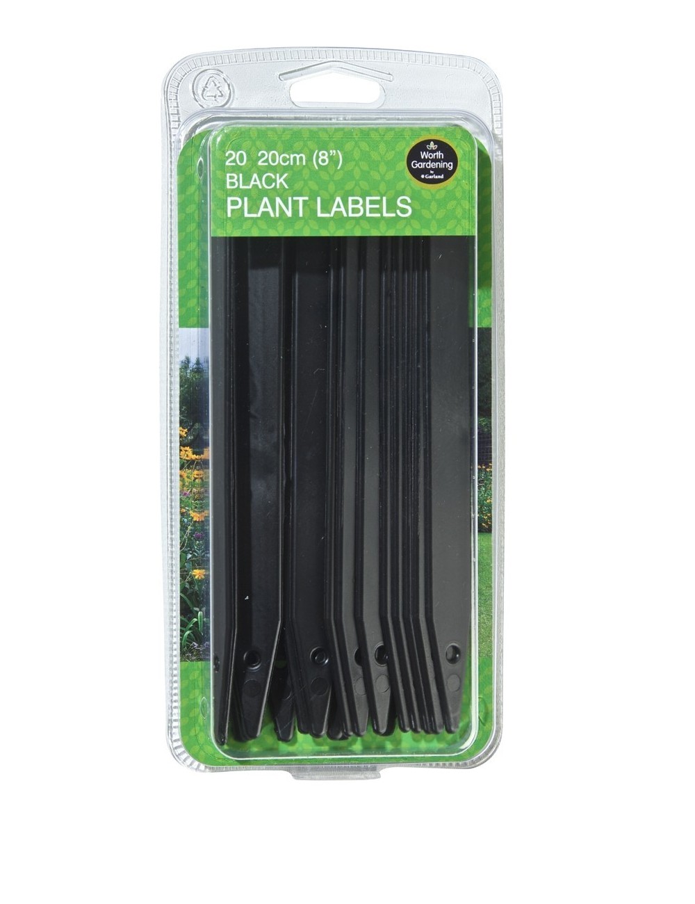 Schwarze Pflanzenetiketten 20cm Set von 20