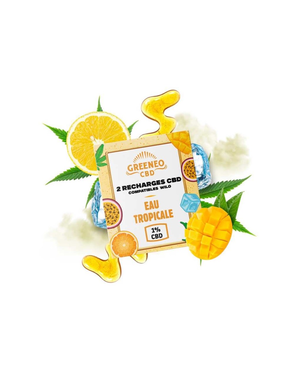 CBD-Patronen TROPISCHES WASSER - 2 Stk. | GREENEO