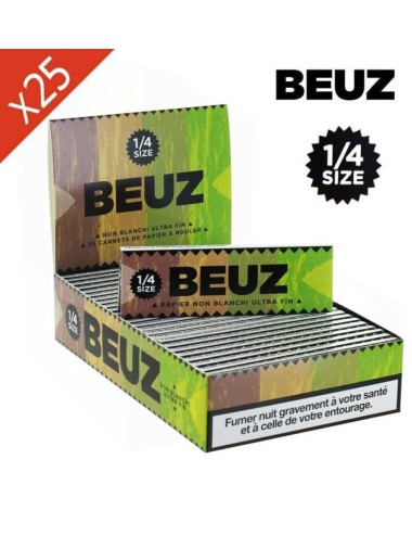 Schachtel mit 25 Heftchen ungebleichte 1/4 BEUZ Blättchen zum Rollen