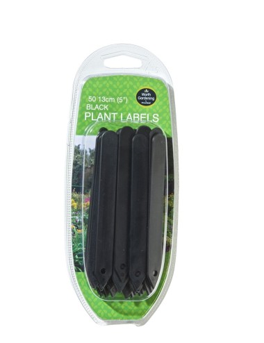 Schwarze Pflanzenetiketten 13cm 50er Set